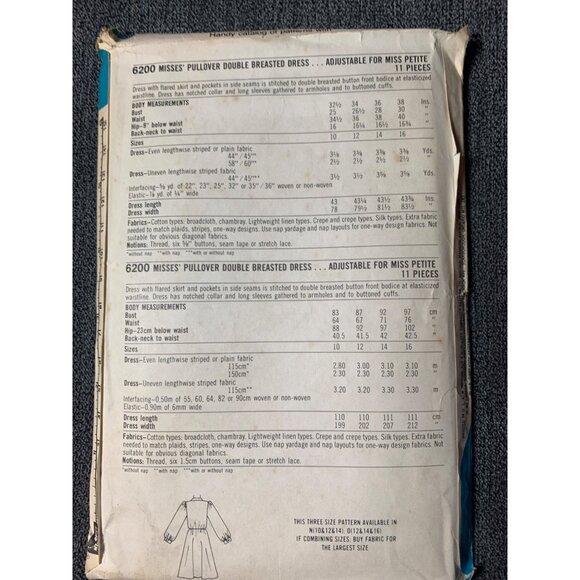 Simplicity Misses Dress Sewing Pattern sz 10-14 6200 - uncut - Picture 4 of 9